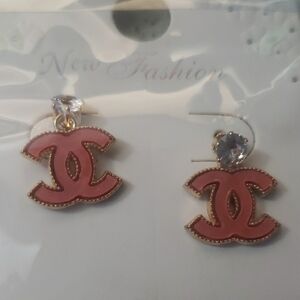 Elegant Red and Gold Earrings